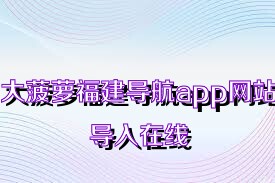 大菠萝福建导航app网站导入在线