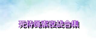 死侍绳索夜战合集