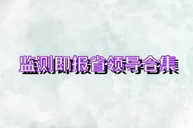 监测即报省领导合集